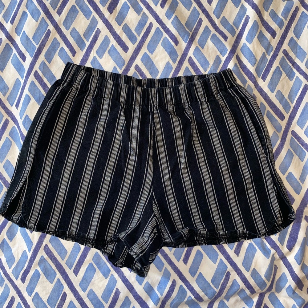 Brandy Melville black striped shorts